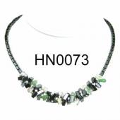 Assorted Colored Semi precious Stone Beads Hematite Chip Beads Stone Chain Choker Fashion Women Necklace